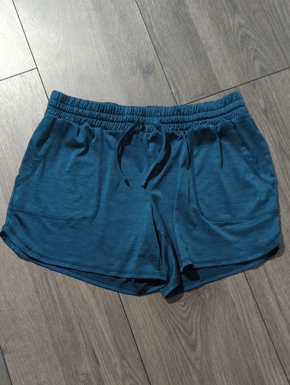 Women's Active Teal Drawstring Shorts